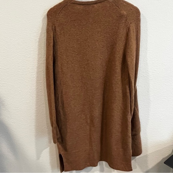 Madewell Kent Cardigan Sweater in Coziest Yarn in burnt orange brown size xsmall - Picture 7 of 8